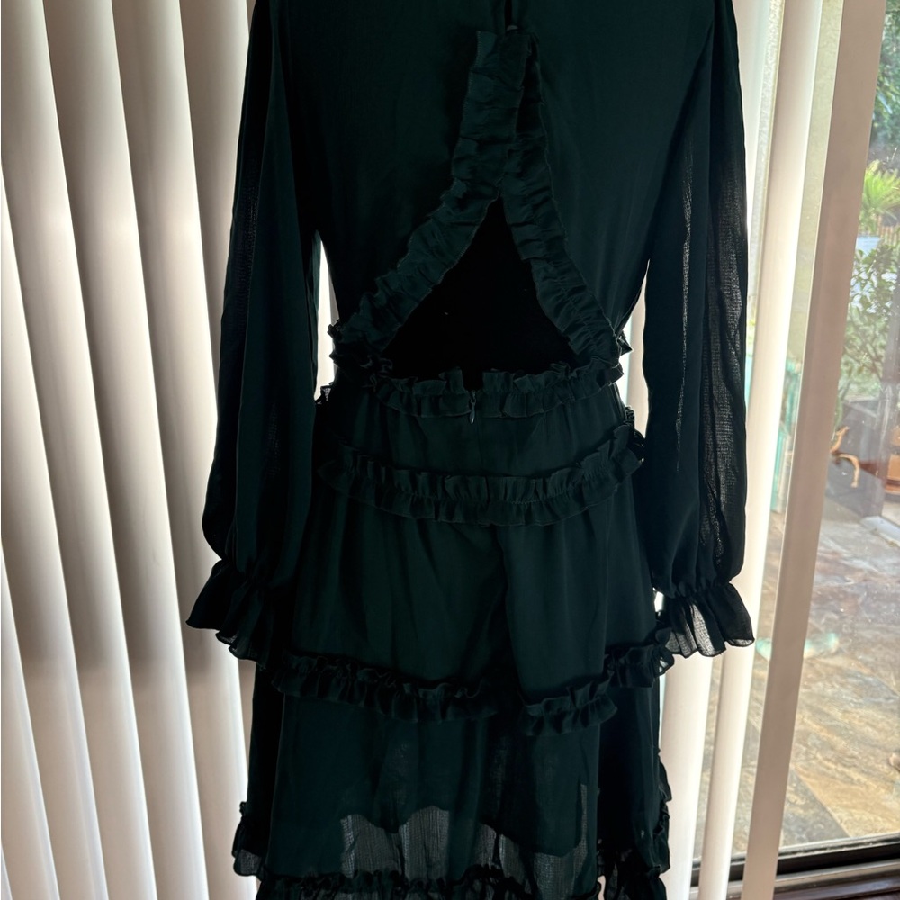 Elegant Black Ruffle Dress